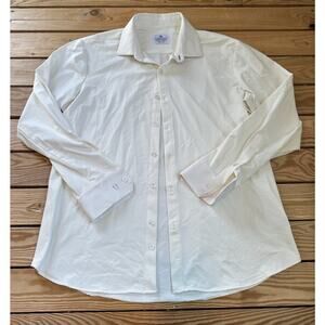 Mizzen + Main Button Up Long Sleeve Shirt Size XL Men’s Ivory
